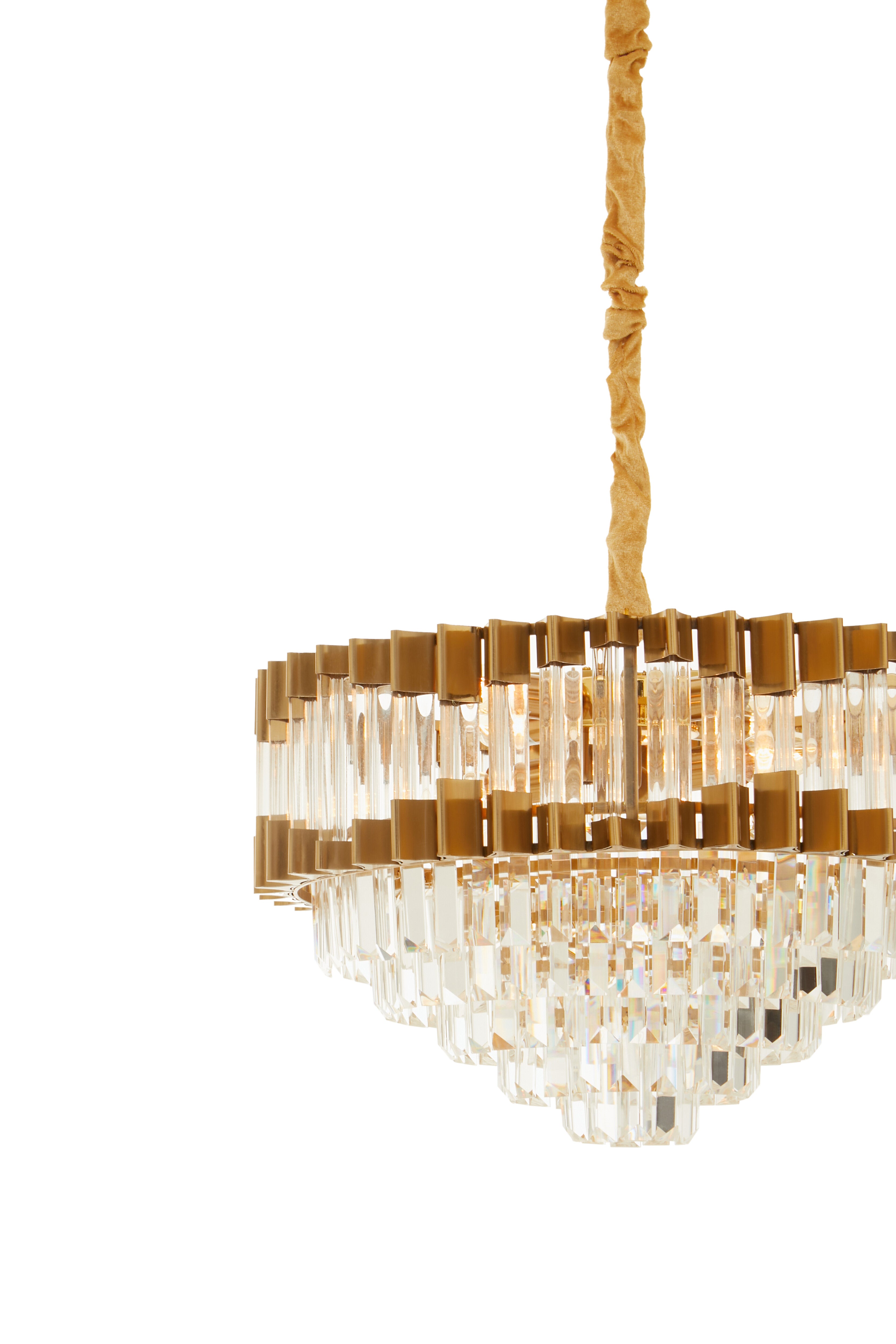 Brentwood Four Bulb Antique Gold Chandelier